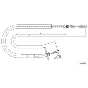 жило за ръчна спирачка CABOR 10.9880 