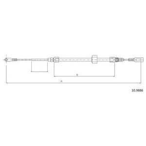 жило за ръчна спирачка CABOR 10.9886 