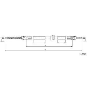 жило за ръчна спирачка CABOR 11.5505