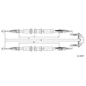 жило за ръчна спирачка CABOR 11.5857 