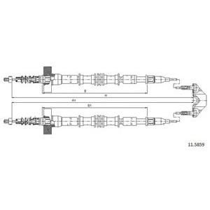 жило за ръчна спирачка CABOR 11.5859 