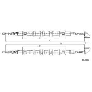 жило за ръчна спирачка CABOR 11.5933 