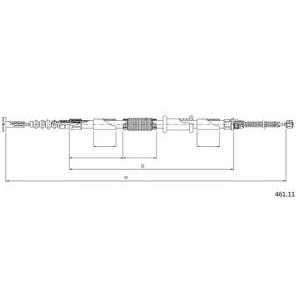 жило за ръчна спирачка CABOR 461.11 