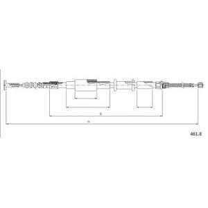 жило за ръчна спирачка CABOR 461.8 