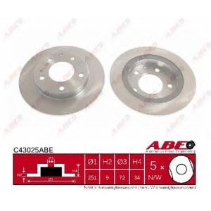 спирачен диск ABE C43025ABE