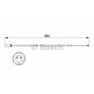 датчик, износване на накладки BOSCH 1 987 473 523 