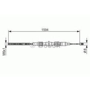 жило за ръчна спирачка BOSCH 1 987 477 042 