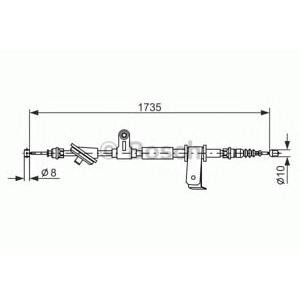 жило за ръчна спирачка BOSCH 1 987 477 112 