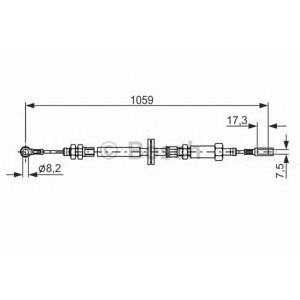 жило за ръчна спирачка BOSCH 1 987 477 114 