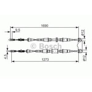 жило за ръчна спирачка BOSCH 1 987 477 129 