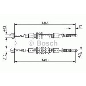 жило за ръчна спирачка BOSCH 1 987 477 130 