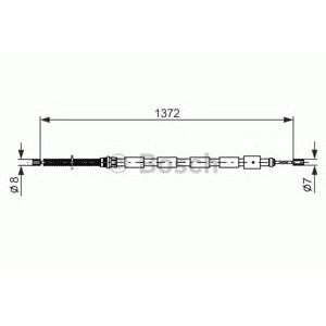 жило за ръчна спирачка BOSCH 1 987 477 144 