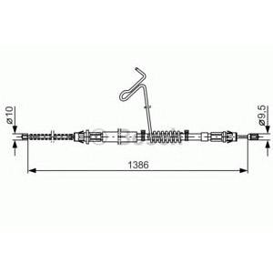 жило за ръчна спирачка BOSCH 1 987 477 185 