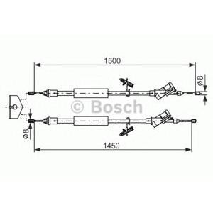 жило за ръчна спирачка BOSCH 1 987 477 222 