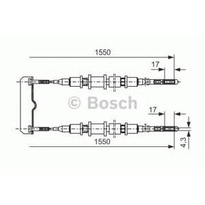 жило за ръчна спирачка BOSCH 1 987 477 250