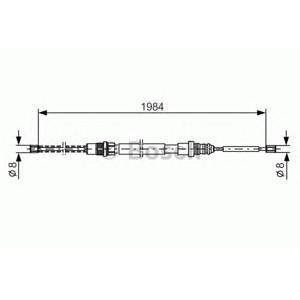 жило за ръчна спирачка BOSCH 1 987 477 335