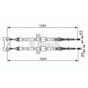 жило за ръчна спирачка BOSCH 1 987 477 345 