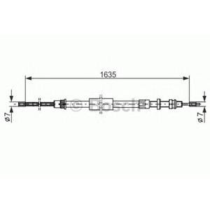 жило за ръчна спирачка BOSCH 1 987 477 455
