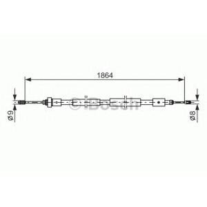 жило за ръчна спирачка BOSCH 1 987 477 591 