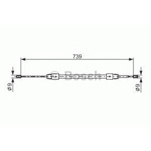 жило за ръчна спирачка BOSCH 1 987 477 691