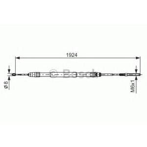 жило за ръчна спирачка BOSCH 1 987 477 693