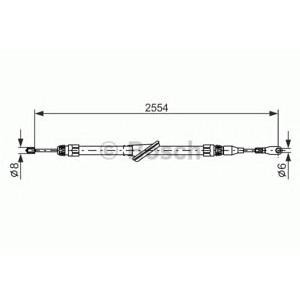 жило за ръчна спирачка BOSCH 1 987 477 699 