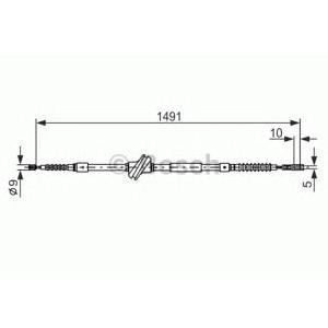 жило за ръчна спирачка BOSCH 1 987 477 708 