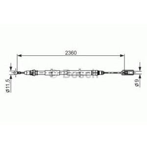 жило за ръчна спирачка BOSCH 1 987 477 714 