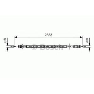 жило за ръчна спирачка BOSCH 1 987 477 762 