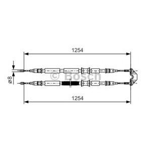 жило за ръчна спирачка BOSCH 1 987 477 764 