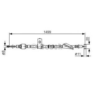жило за ръчна спирачка BOSCH 1 987 477 793 