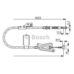 жило за ръчна спирачка BOSCH 1 987 477 915 