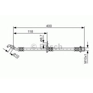 спирачен маркуч BOSCH 1 987 481 363 