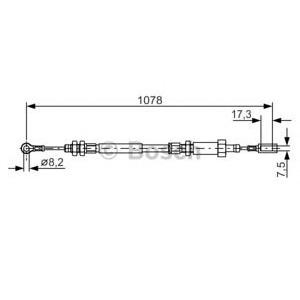 жило за ръчна спирачка BOSCH 1 987 482 002 