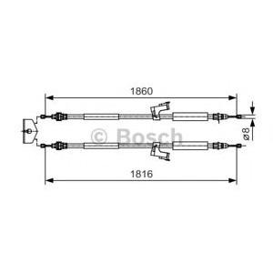 жило за ръчна спирачка BOSCH 1 987 482 019 