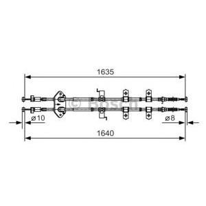 жило за ръчна спирачка BOSCH 1 987 482 054