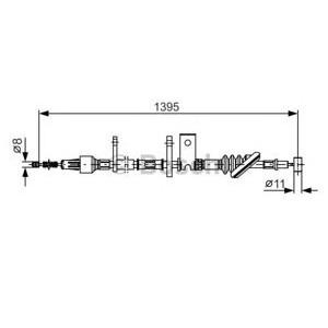 жило за ръчна спирачка BOSCH 1 987 482 089