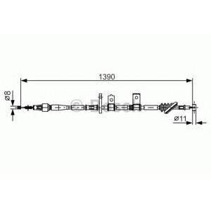 жило за ръчна спирачка BOSCH 1 987 482 090