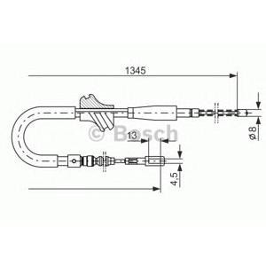 жило за ръчна спирачка BOSCH 1 987 482 101