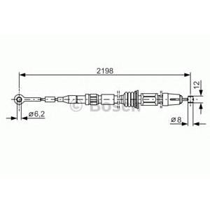 жило за ръчна спирачка BOSCH 1 987 482 127 