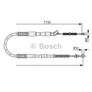 жило за ръчна спирачка BOSCH 1 987 482 160