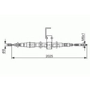 жило за ръчна спирачка BOSCH 1 987 482 256 