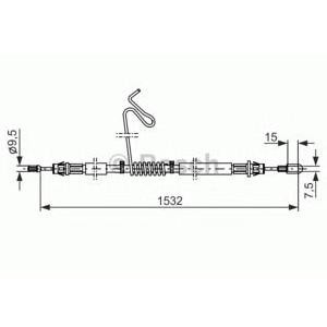 жило за ръчна спирачка BOSCH 1 987 482 277 