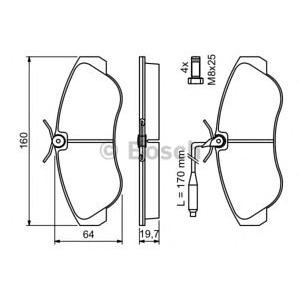 накладки BOSCH 0 986 424 031