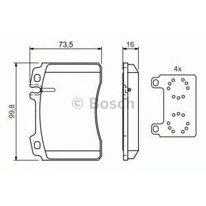 накладки BOSCH 0 986 424 170 
