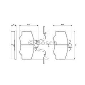 накладки BOSCH 0 986 424 184