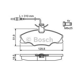 накладки BOSCH 0 986 424 227