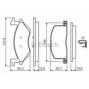 накладки BOSCH 0 986 424 264