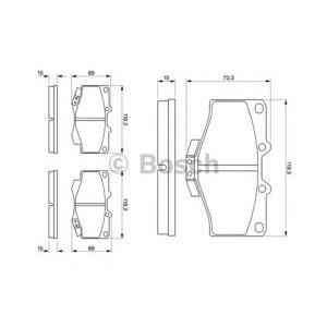 накладки BOSCH 0 986 424 268 