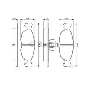 накладки BOSCH 0 986 424 410